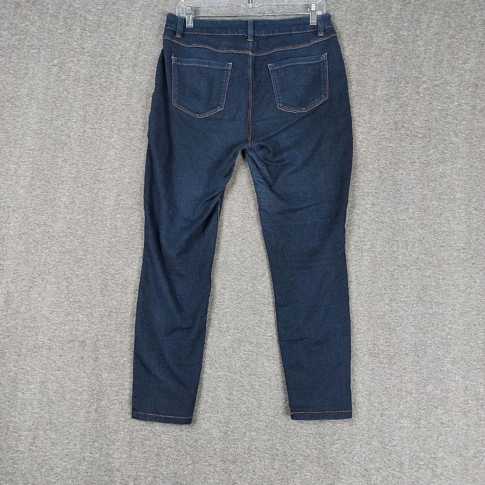 D. JEANS WOMENS BLUE DARK WASH SKINNY SOFT CASUAL SYRETCH DENIM PANTS SIZE 10 - Picture 7 of 9